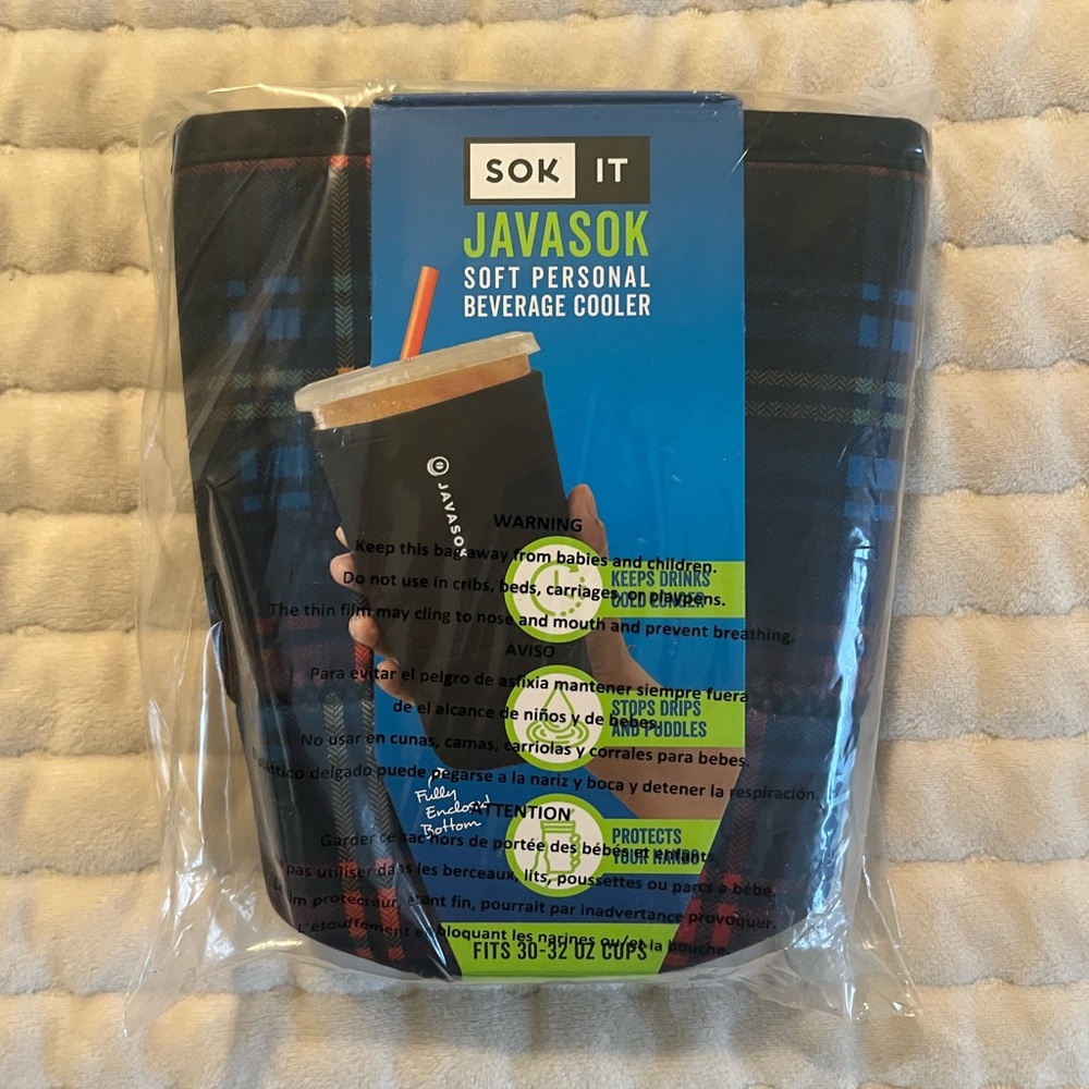 Javasok Plaid Drink Sleeve - Picture 4 of 4